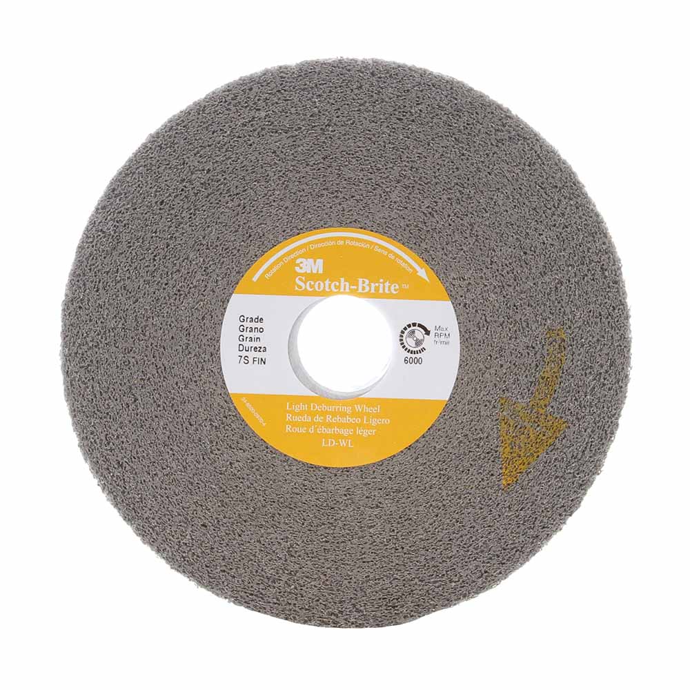 3M Disco de desbarbado ligero Scotch-Brite, 6S fino, 8" x 1" x 3"