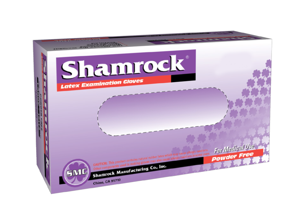 Guante de latex blanco Shamrock  Supreme Talla L Caja/100 pz #10113