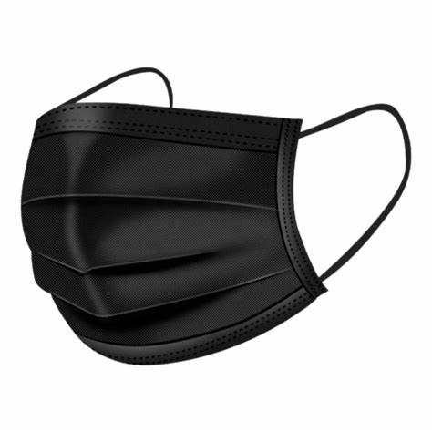 CUBREBOCA TRICAPA, COLOR NEGRO 
CAJA C/50 PZS