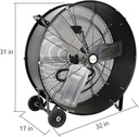 Ventilador de tambor de alta velocidad de 30 pulgadas