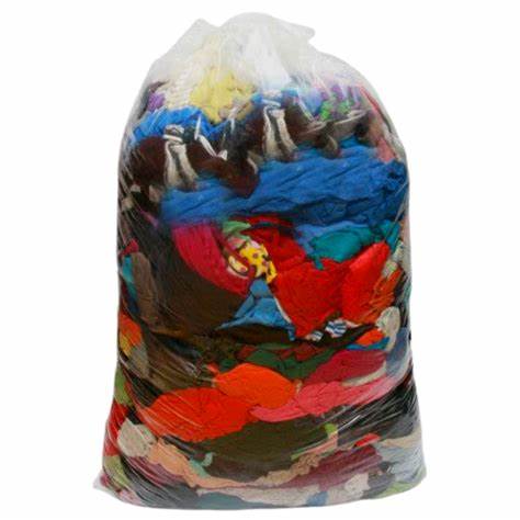 [QA-CTCR-50] TRAPO DE CAMISETA COLORES VARIOS, RECICLADO. COSTAL 50LB