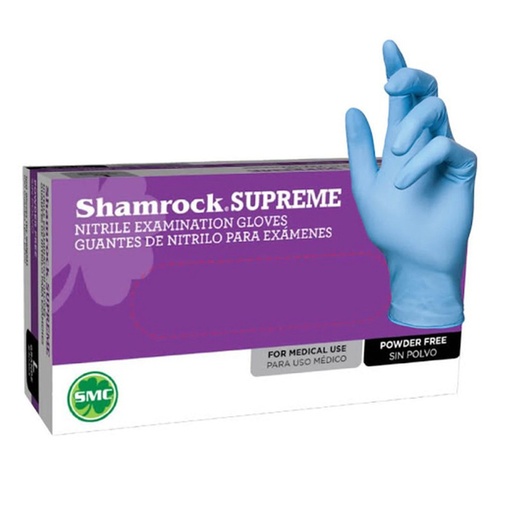 [QA-L30350] Guante de nitrilo Azul Shamrock Supreme Talla L Caja/100 pz #30350