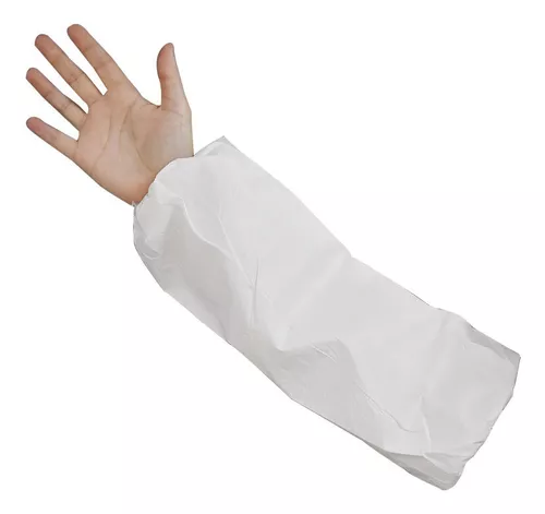[QA-MISE-0476]  CUBRE MANGA MICROPOSA 18", COLOR BLANCA-CAJA CON 200 PZ