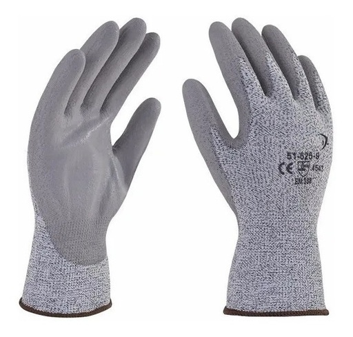 [QA-10002] Guante anticorte Nivel 5 Rampart, talla #8 fabricado en Polietileno/Fibra de vidrio/Poliuretano (PAR)