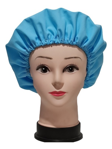 [QA-COFTEL] Cofia redonda de tela reusable, color azul, unitalla