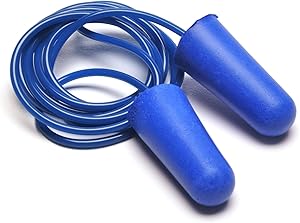 [QA-‎DPD1001] Tapones auditivos con cable, desechables y detectables de metal, Caja Master con 9 dispensadores de 100 pares.